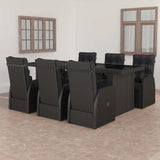 vidaXL 9-piece Garden Lounge Set with Cushions Poly Rattan Grey