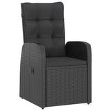 vidaXL 5-Piece Garden Lounge Set with Cushions Poly Rattan Black