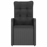 vidaXL 5-Piece Garden Lounge Set with Cushions Poly Rattan Black