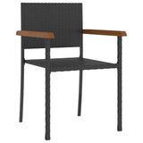 vidaXL 5-piece Garden Dining Set Poly Rattan Black