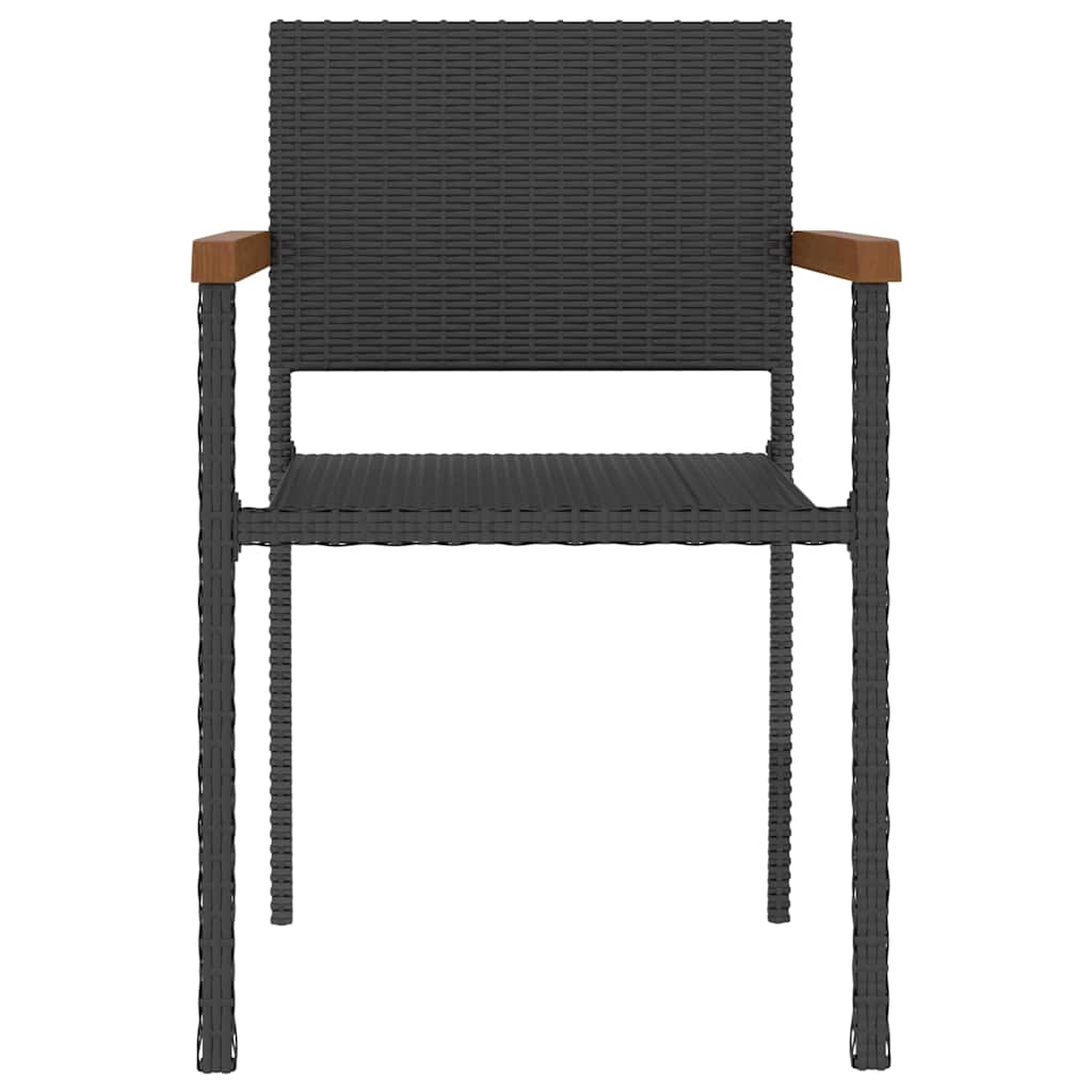 vidaXL 5-piece Garden Dining Set Poly Rattan Black