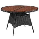 vidaXL 5-piece Garden Dining Set Poly Rattan Black