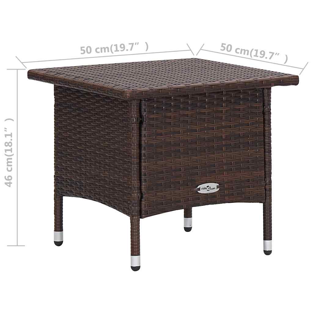 vidaXL 3-delige Loungeset met kussens poly rattan zwart