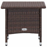 vidaXL 3-delige Loungeset met kussens poly rattan zwart