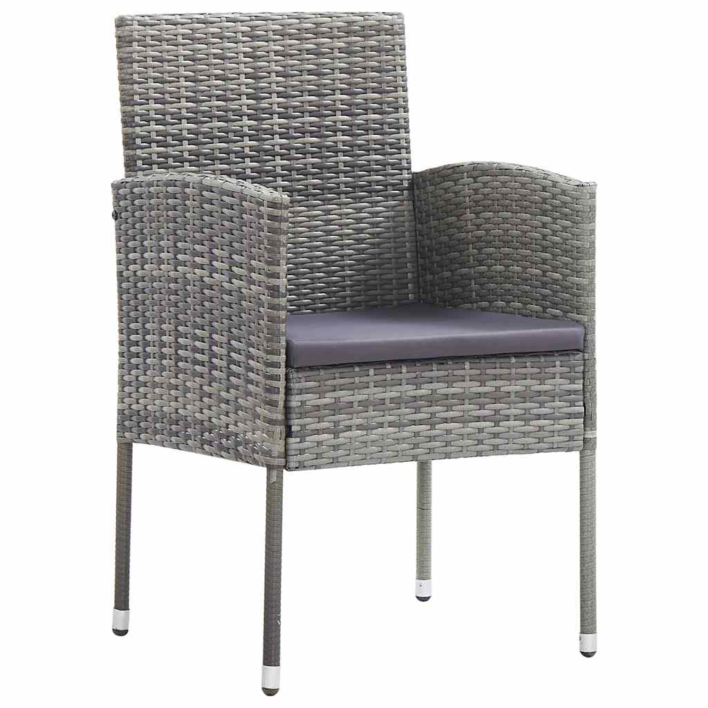 vidaXL 5-piece Garden Dining Set Poly Rattan Black