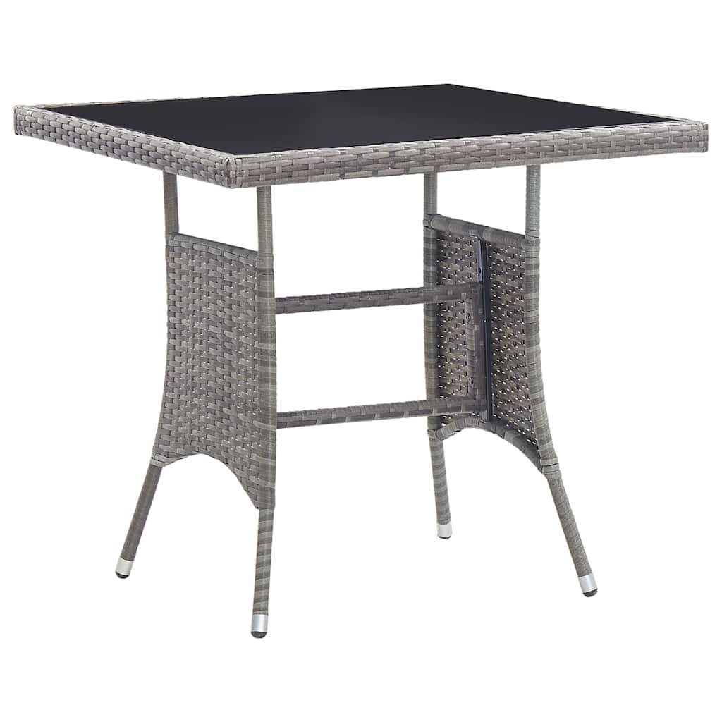 vidaXL 5-piece Garden Dining Set Poly Rattan Black