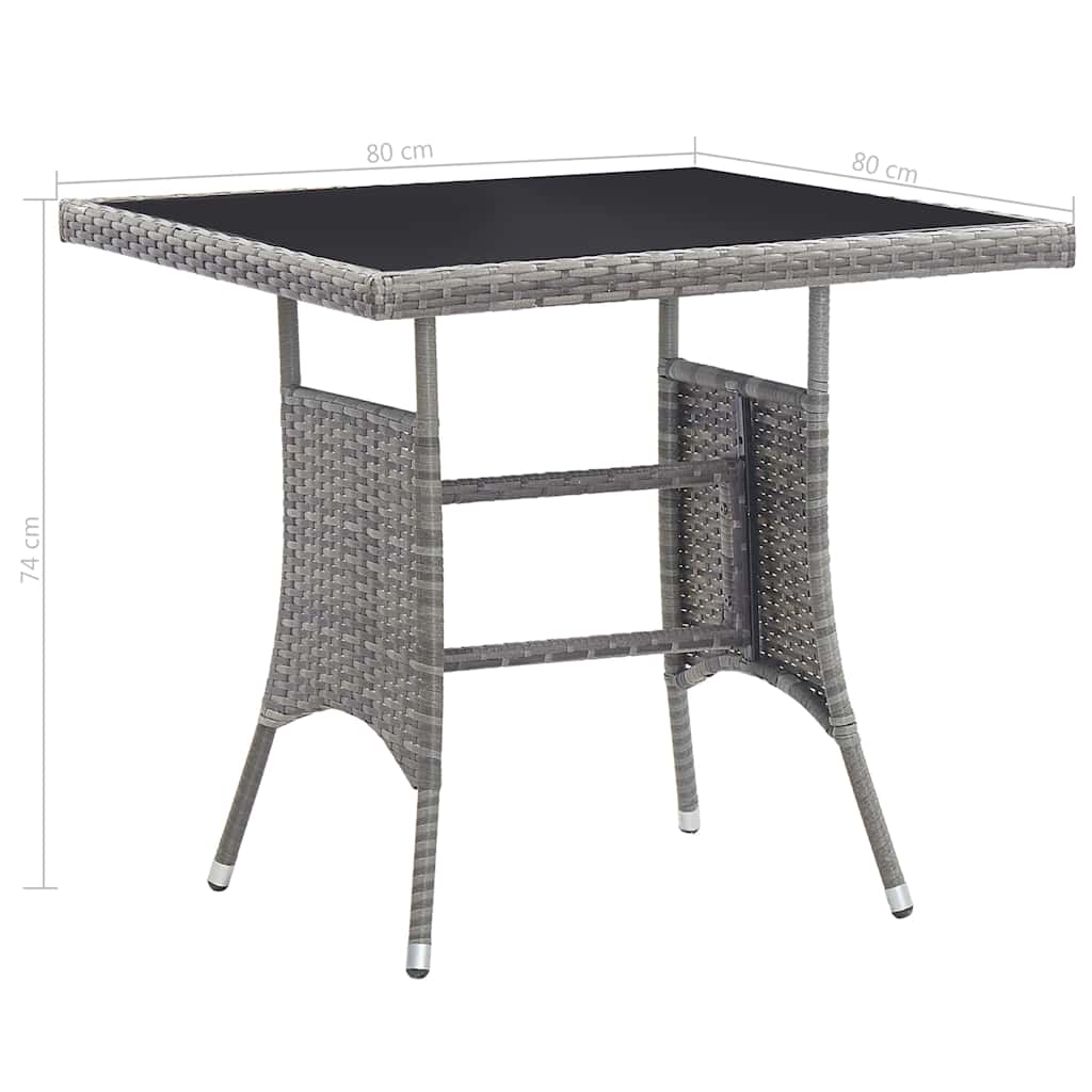 vidaXL 5-piece Garden Dining Set Poly Rattan Black