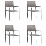 vidaXL 3-Piece Garden Lounge Set Poly Rattan Black