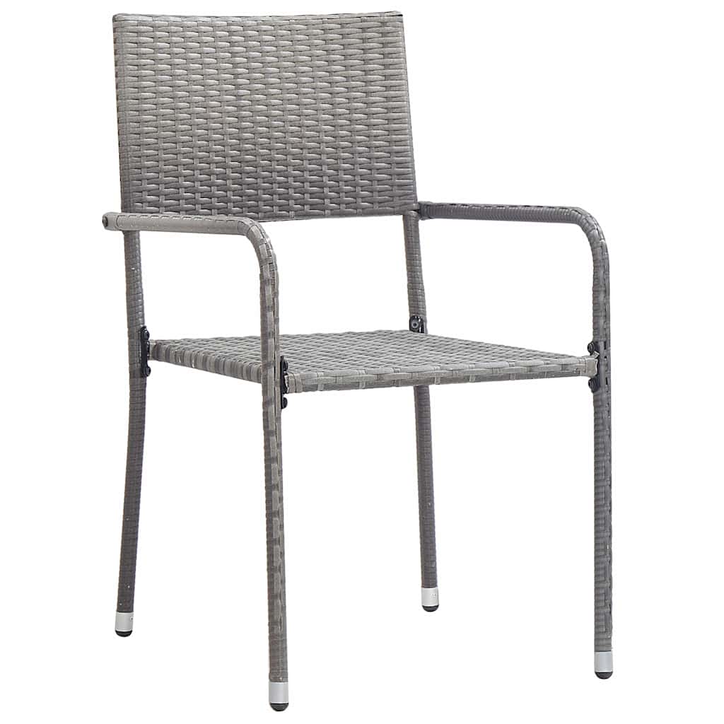 vidaXL 3-Piece Garden Lounge Set Poly Rattan Black