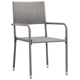 vidaXL 3-Piece Garden Lounge Set Poly Rattan Black