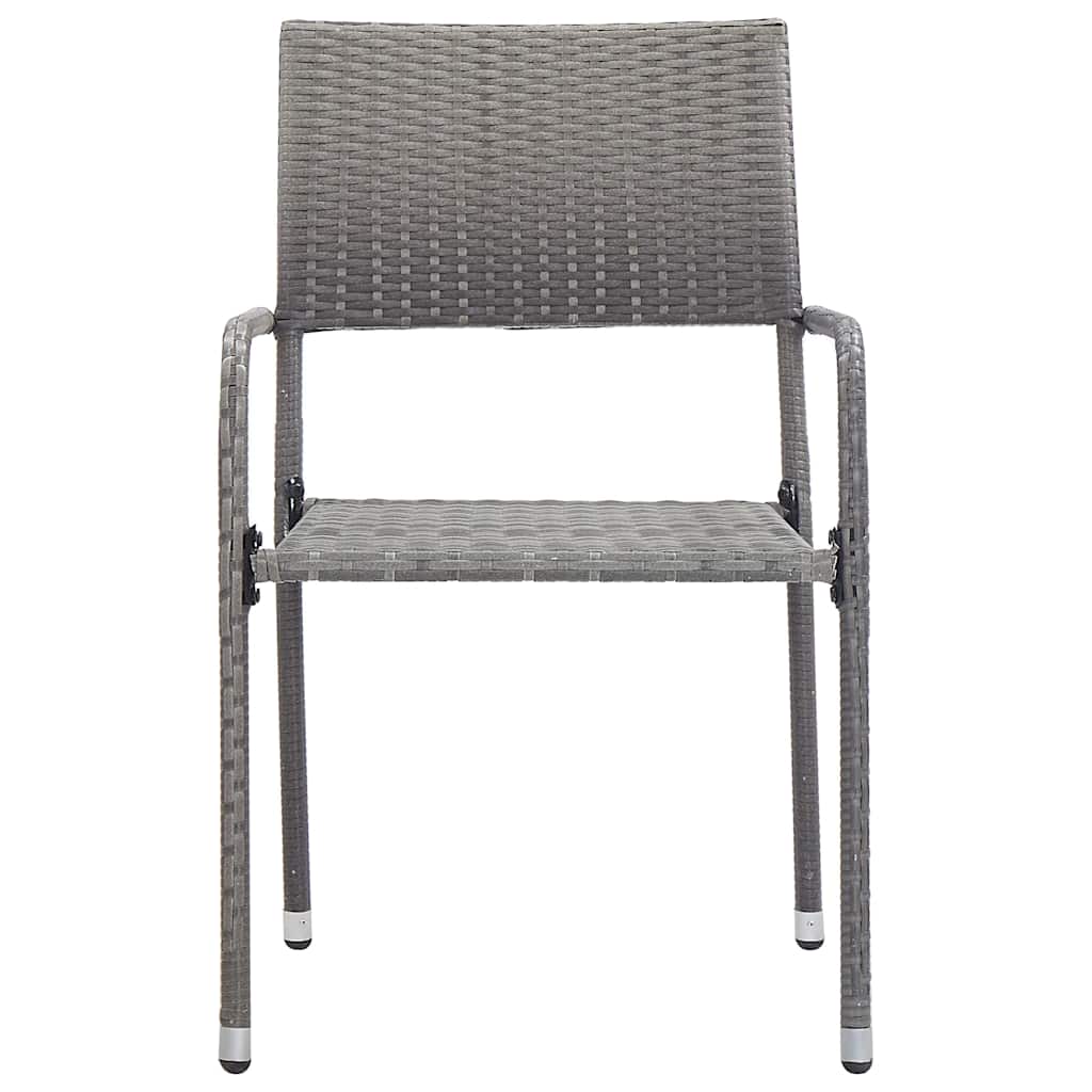 vidaXL 3-Piece Garden Lounge Set Poly Rattan Black