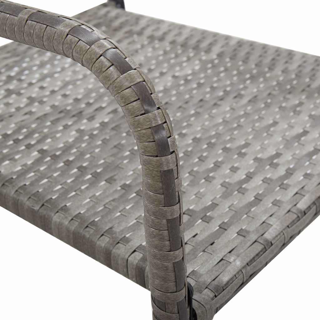 vidaXL 3-Piece Garden Lounge Set Poly Rattan Black