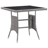 vidaXL 3-Piece Garden Lounge Set Poly Rattan Black