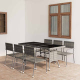 vidaXL 3-Piece Garden Lounge Set Poly Rattan Black