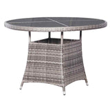 vidaXL 5-delige Tuinset poly rattan zwart