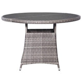 vidaXL 5-delige Tuinset poly rattan zwart