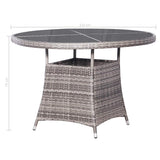vidaXL 5-delige Tuinset poly rattan zwart