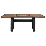 vidaXL 9-delige Tuinset poly rattan bruin