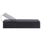 vidaXL 9-delige Tuinset poly rattan zwart