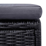 vidaXL 9-delige Tuinset poly rattan zwart