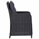 vidaXL 9-delige Tuinset poly rattan zwart