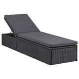 vidaXL 9-delige Tuinset poly rattan zwart