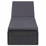 vidaXL 9-delige Tuinset poly rattan zwart