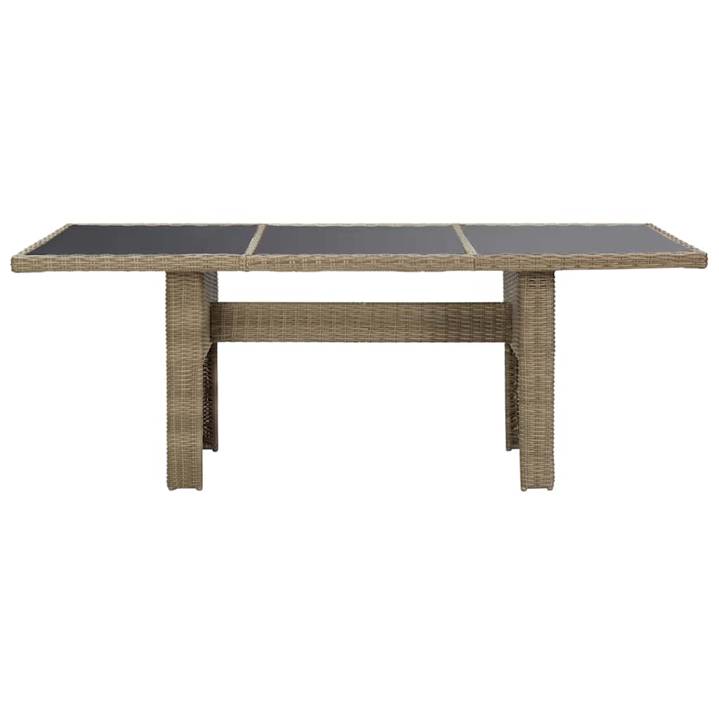 vidaXL 7-delige Tuinset poly rattan zwart