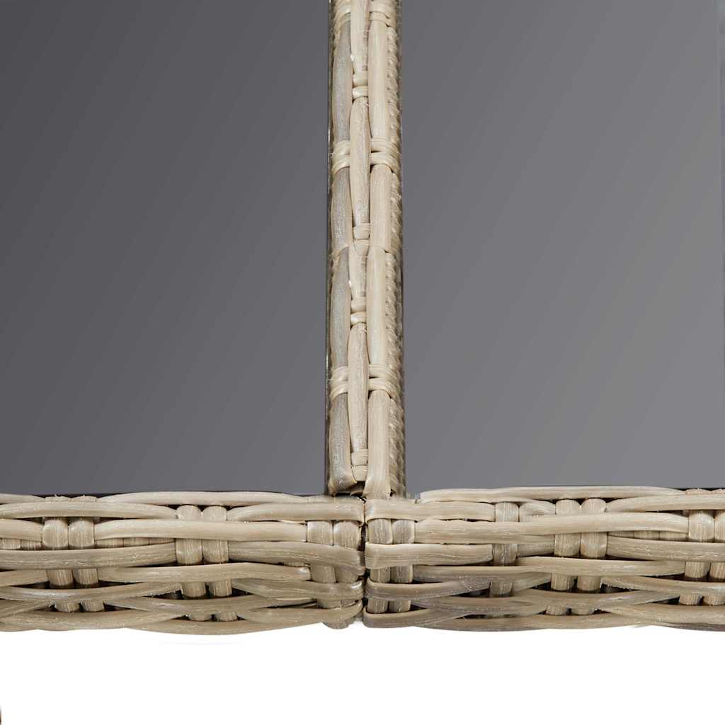 vidaXL 7-delige Tuinset poly rattan zwart
