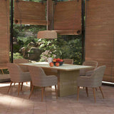 vidaXL 7-delige Tuinset poly rattan zwart