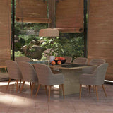 vidaXL 7-delige Tuinset poly rattan zwart