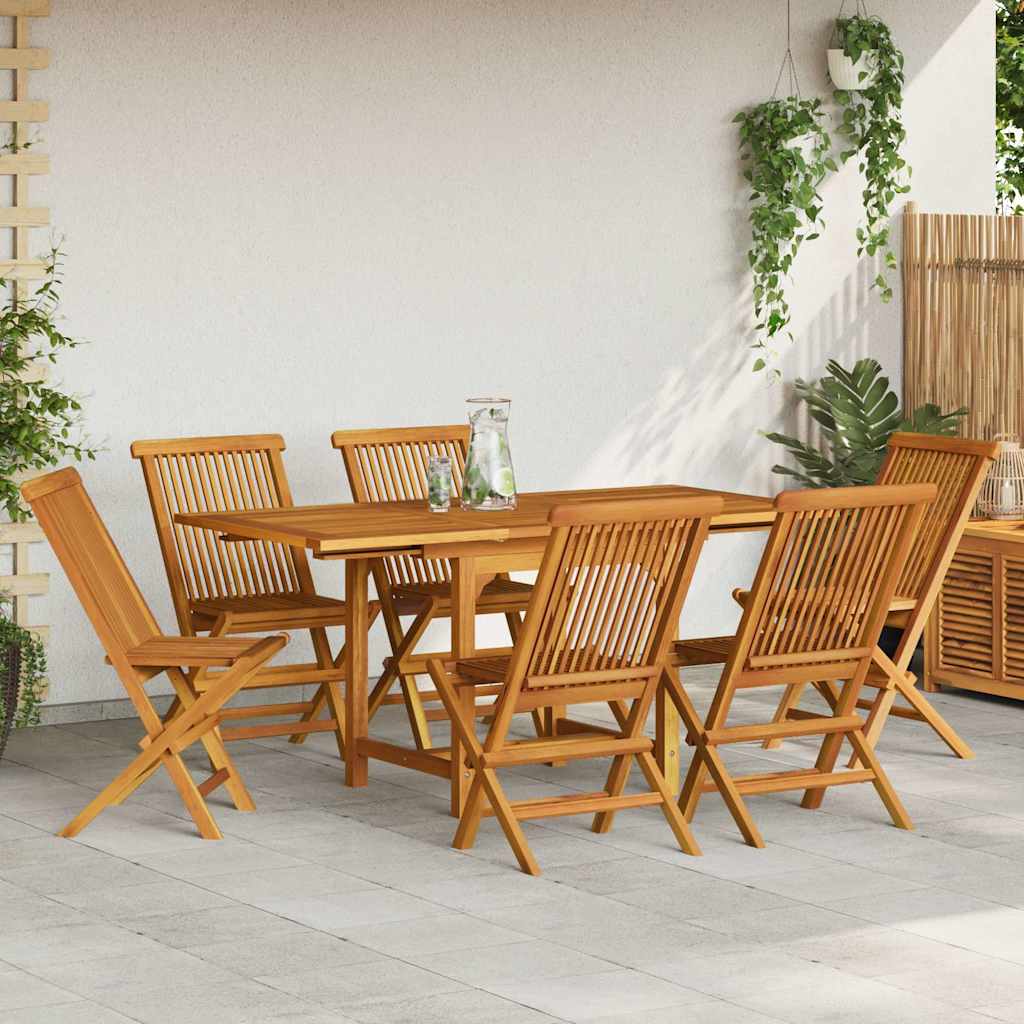 vidaXL 5-delige Tuinset massief teakhout