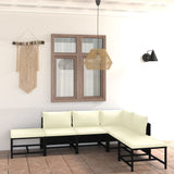 vidaXL 3-Piece Lounge Set with Cushions Poly Rattan Grey