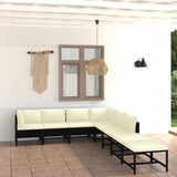 vidaXL 3-Piece Lounge Set with Cushions Poly Rattan Grey