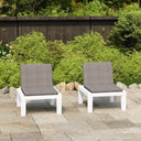 vidaXL Loungestoelen 2 st avec coussins d'art blanc