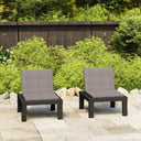 vidaXL Loungestoelen 2 st avec coussins d'art blanc