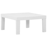 vidaXL 4-Piece Lounge Set with Cushions Plastic White