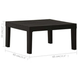 vidaXL 4-delige Loungeset met kussens kunststof wit
