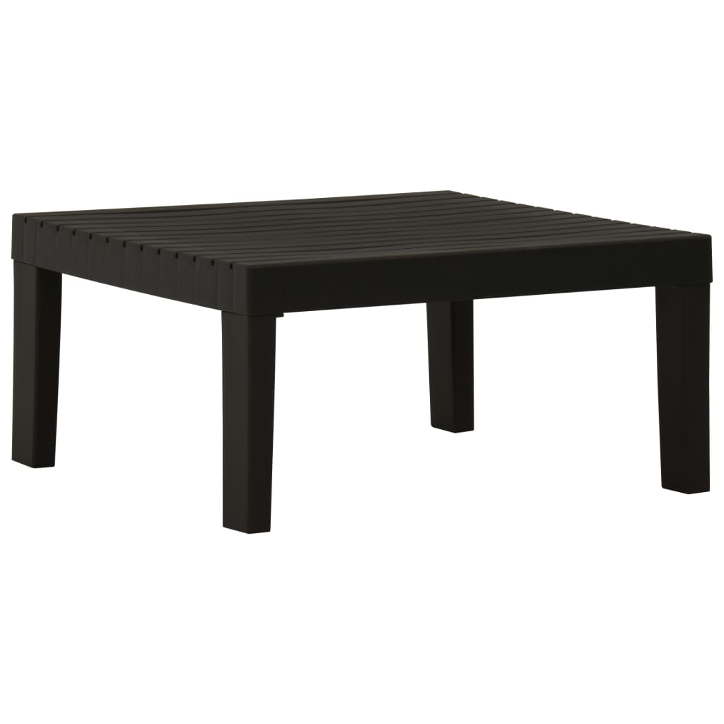 vidaXL 4-delige Loungeset met kussens kunststof wit