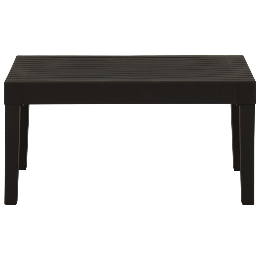 vidaXL 4-delige Loungeset met kussens kunststof wit