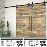 vidaXL Box with parts for sliding door SKIEN 183 cm steel black