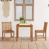 vidaXL 3-piece Garden Dining Set 80x80 cm Solid Teak Wood