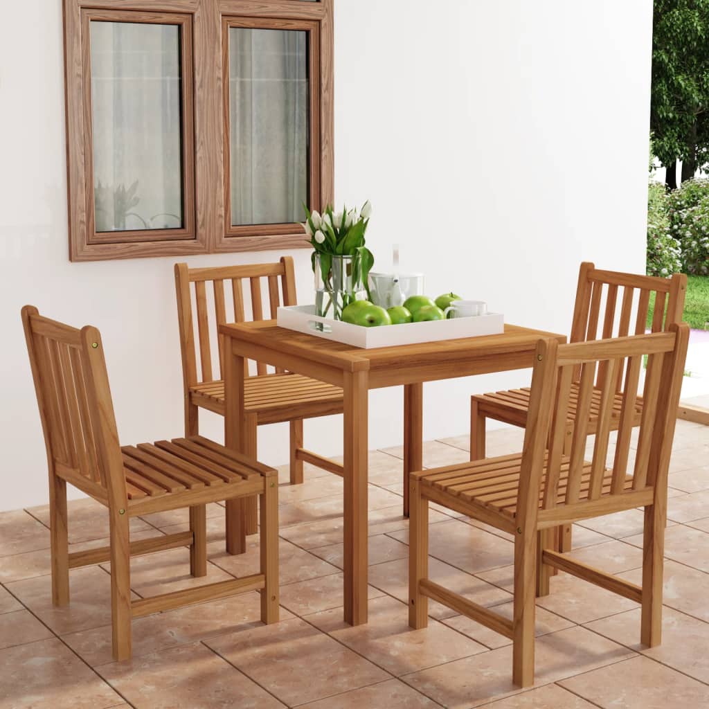 vidaXL 3-piece Garden Dining Set 80x80 cm Solid Teak Wood