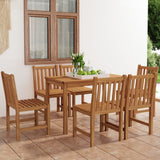 vidaXL 5-piece Garden Dining Set 120x70 cm Solid Teak Wood