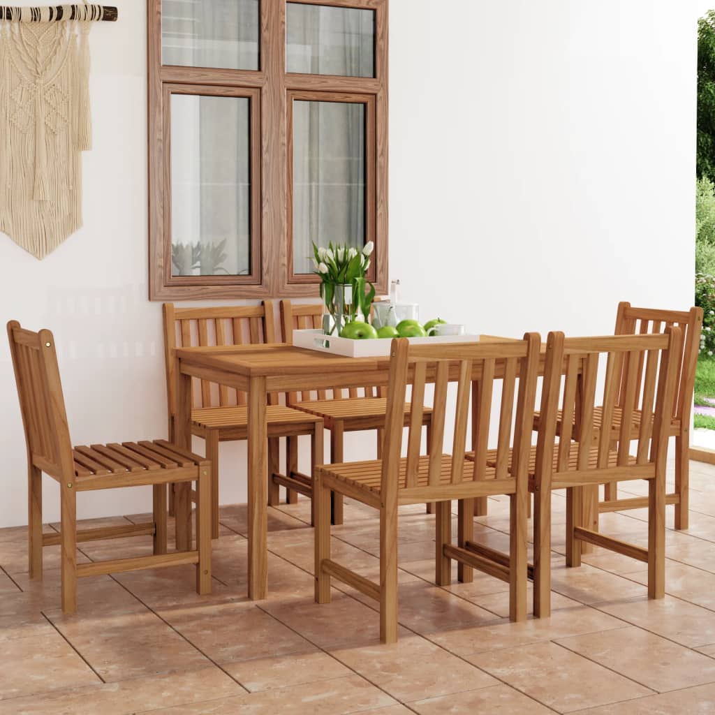 vidaXL 5-piece Garden Dining Set 140x80 cm Solid Teak Wood
