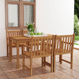 vidaXL 5-piece Garden Dining Set 140x80 cm Solid Teak Wood