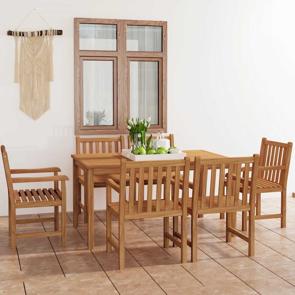 vidaXL 5-piece Garden Dining Set 150x90 cm Solid Teak Wood