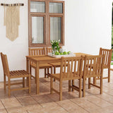 vidaXL 5-piece Garden Dining Set 160x80 cm Solid Teak Wood