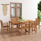 vidaXL 5-piece Garden Dining Set 180x90 cm Solid Teak Wood