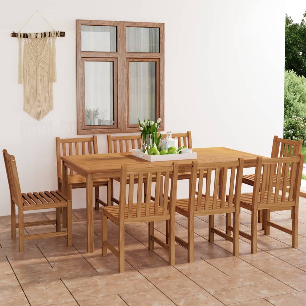vidaXL 7-piece Garden Dining Set 200x100 cm Solid Teak Wood